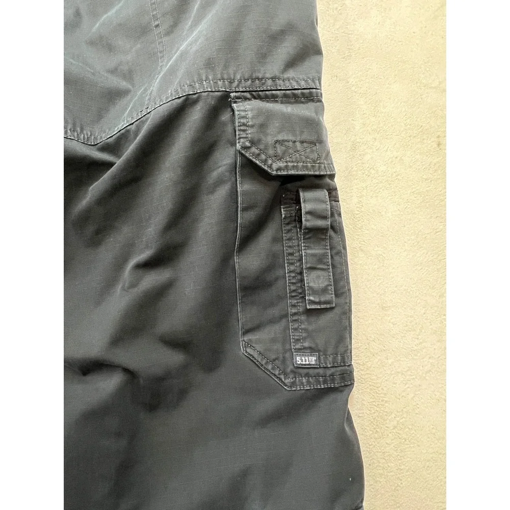 5.11 Tactical Men Black Ripstop Cargo Pants Work Trousers 34x29 Utility